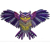 Фігурні дерев'яні пазли Сова, розмір M, 120 деталей Картонна коробка