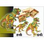 Фігурні дерев'яні пазли Динозавр, розмір S, 72 деталей Дер коробка