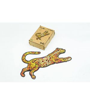 Фигурный деревянный пазл для детей и взрослых Leo, A3, Подар коробка