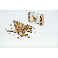 Фигурный деревянный пазл для детей и взрослых Орел, Розмір А4, Картон коробка