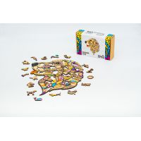 Фигурный деревянный пазл для детей и взрослых Dog, Розмір А3, Картон коробка