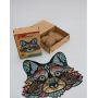 Фігурні дерев'яні пазли Єнот, розмір М, 130 деталей Карт коробка