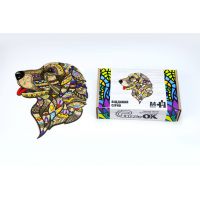 Фигурный деревянный пазл для детей и взрослых Dog, Розмір А4, Картон коробка