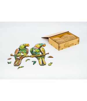 Дерев'яний пазл з фанери Parrot, Розмір А4, Подар коробка