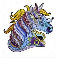 Фигурные пазлы из дерева Unicorn, размер М, 148 деталей Дер коробка