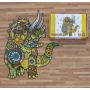 Фігурні дерев'яні пазли Динозаврик, розмір М, 130 деталей Карт коробка