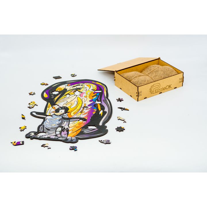 Фигурный деревянный пазл для детей и взрослых Penguin, Розмір А3, Подар коробка