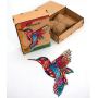 Фигурные пазлы из дерева Колибри, размер М, 120 детали Карт коробка