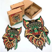 Фигурные пазлы из дерева Fox, размер S, 65 детали Дер коробка