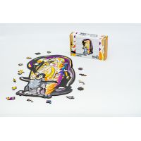 Фигурный деревянный пазл для детей и взрослых Penguin, Розмір А3, Картон коробка