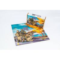 Деревянный пазл для детей и взрослых Soldiers, Розмір А3, Картон коробка