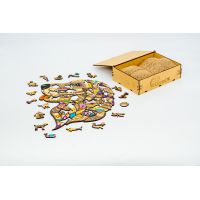 Фигурный деревянный пазл для детей и взрослых Dog, Розмір А4, Подар коробка