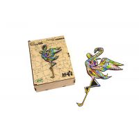 Фигурный деревянный пазл для детей и взрослых Flamingo, Розмір А4, Подар коробка