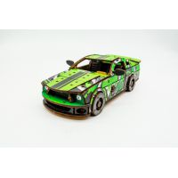 Дерев'яний конструктор Muscle car GT зелена