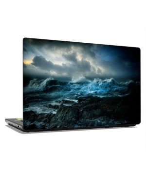 Универсальная наклейка для ноутбука, 13.3"-17.3” 400x260 мм Бушующее море Матовая
