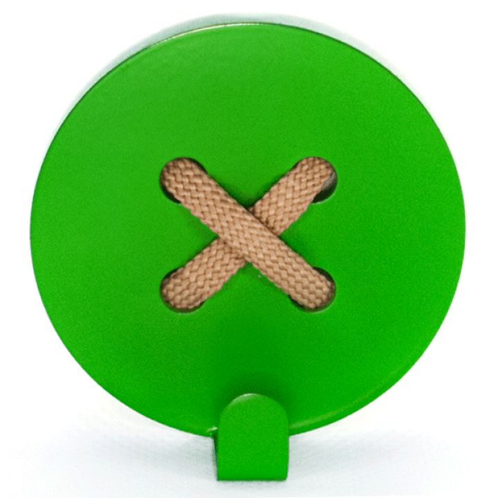 Вешалка настенная Button Green