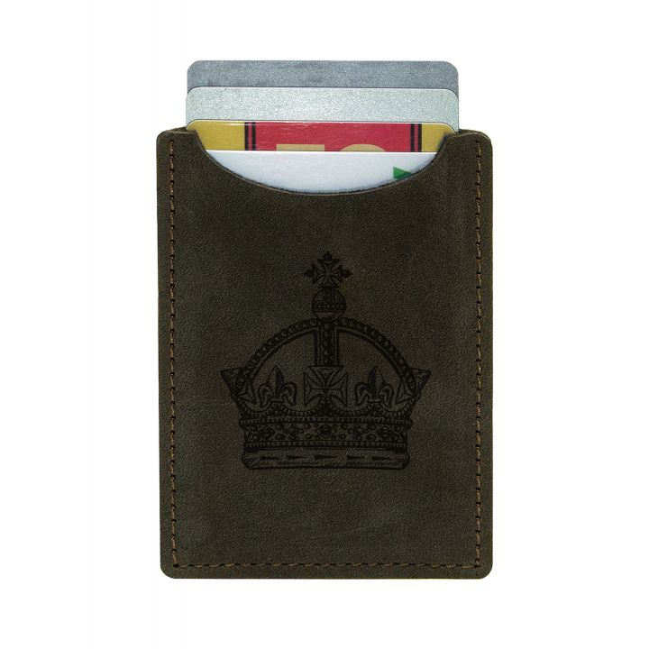 Картхолдер BermuD Королева М01 коричневая (B 25-18Ko-01-12)