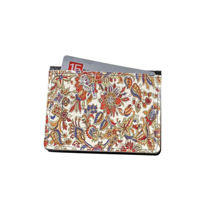 Яркий женский картхолдер кошелек кожаный с принтом, 77039