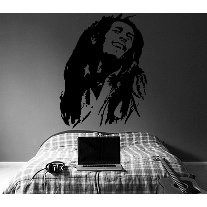Виниловая наклейка на стену Боб Марли. Bob Marley sticker