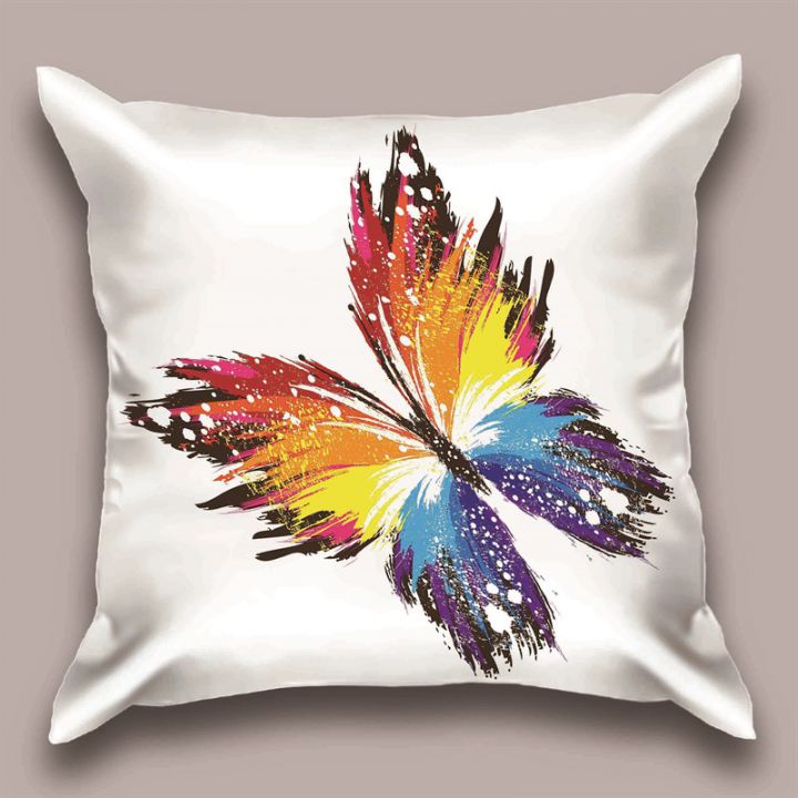 Декоративная подушка Радужная бабочка