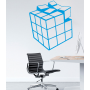 Виниловая наклейка на стену 3D Кубик Рубика