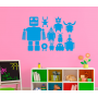 Виниловая наклейка на стену Роботы. Комплект наклеек