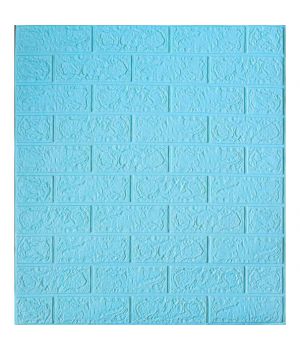 Самоклеющаяся декоративная панель под голубой кирпич 700x770x4 мм