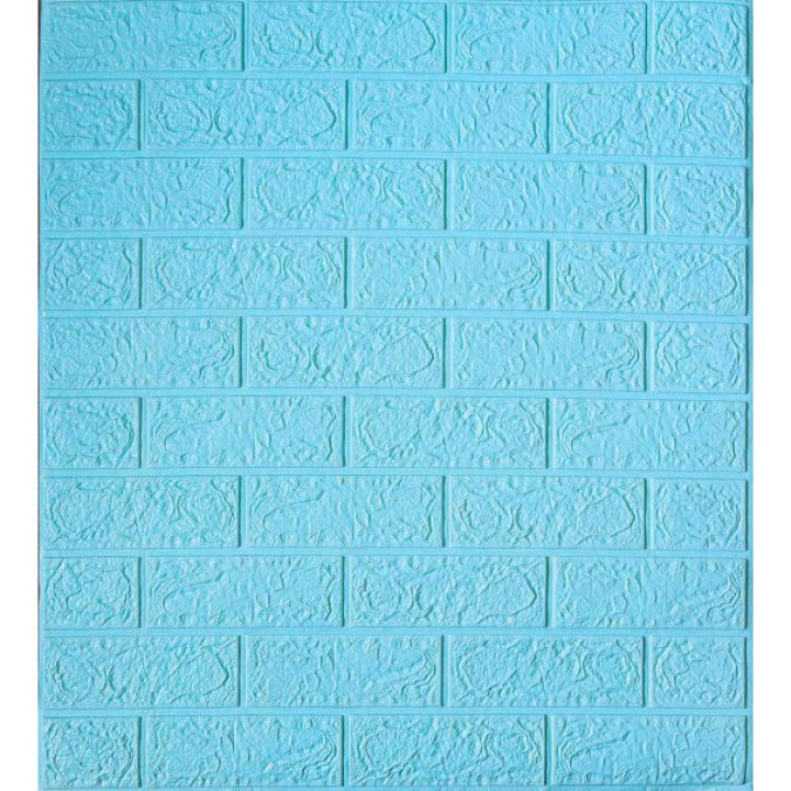 Самоклеющаяся декоративная панель под голубой кирпич 700x770x4 мм
