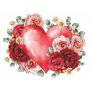 Декоративна інтер'єрна наклейка самоклейка Квіти з любов'ю