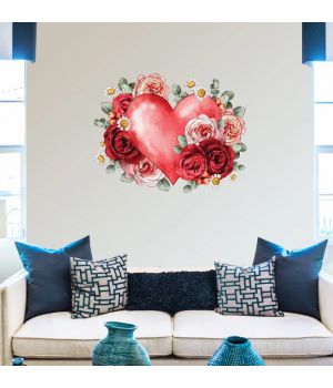 Декоративная интерьерная наклейка Цветы с любовью