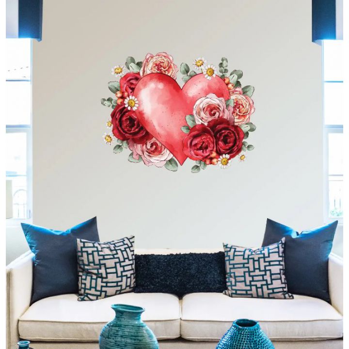 Декоративная интерьерная наклейка Цветы с любовью