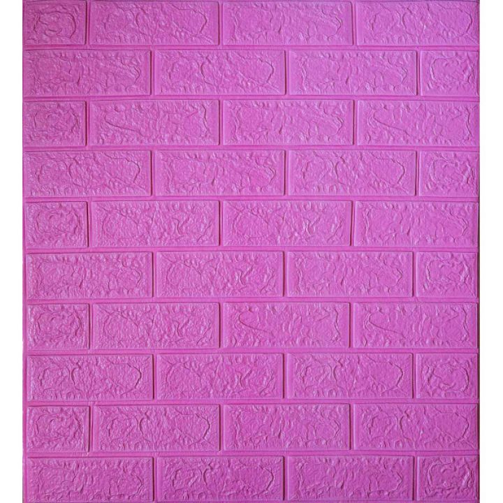 Самоклеющаяся декоративная панель под розовый кирпич 700x770x4 мм