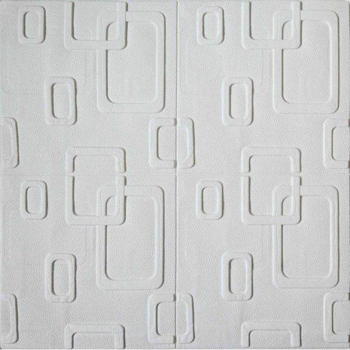 Самоклеюча декоративна 3D панель модерн білий 700x700x5 мм
