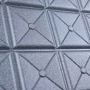 Самоклеюча декоративна 3D панель квадрат срібло 700x700x8 мм