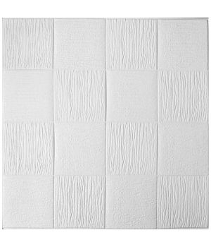 Самоклеющаяся декоративная панель белое плетение 700x700x5 мм