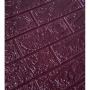 Самоклеющаяся декоративная панель под фиолетовый кирпич 700x770x4 мм