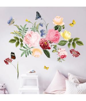 Декоративная интерьерная наклейка Цветочное настроение