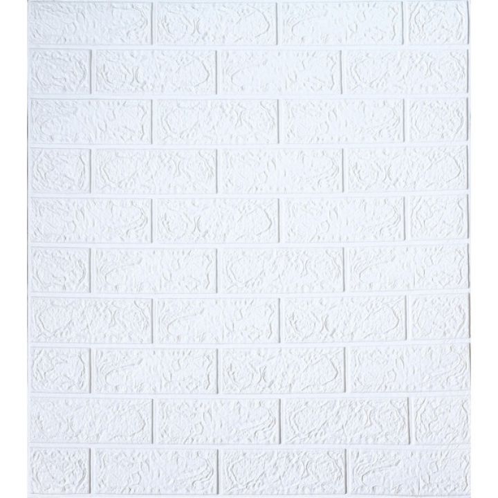 Самоклеющаяся декоративная панель под белый камень 700x770x4 мм