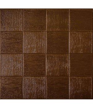 Самоклеющаяся декоративная панель коричневое плетение 700x700x5 мм