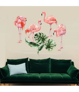 Декоративная интерьерная наклейка Фламинго