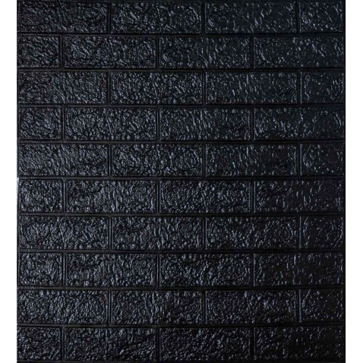 Самоклеющаяся декоративная панель под черный кирпич 700x770x4 мм