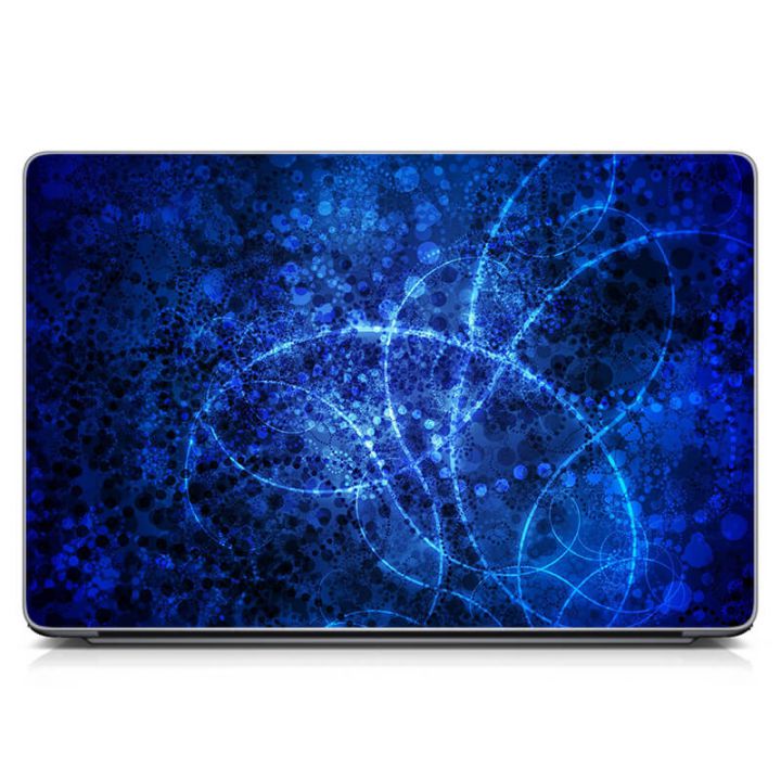 Виниловый стикер для ноутбука Синяя абстракция Матовый