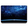 Универсальная наклейка на ноутбук 15.6"-13.3" Космос, синий Матовый 380х250 мм