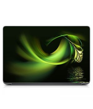 Виниловый стикер для ноутбука Зеленая абстракция Матовый