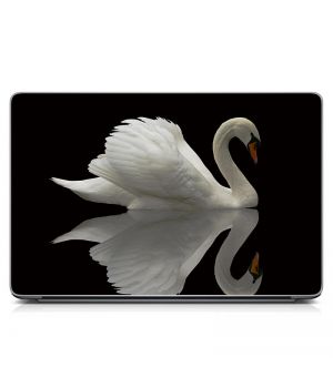 Универсальная наклейка на ноутбук 15.6"-13.3" Лебедь Матовый 380х250 мм