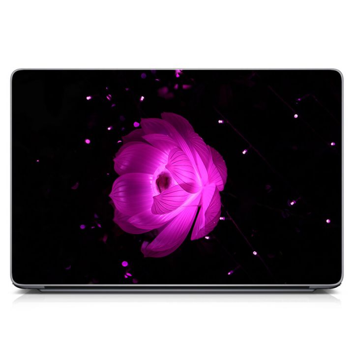 Универсальная наклейка на ноутбук 15.6"-13.3" Фиолетовый цветок Матовый 380х250 мм
