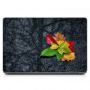 Виниловый стикер на ноутбук Разноцветные листья Матовый