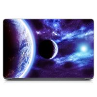 Виниловая наклейка для ноута Синий космос Матовая