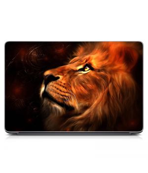 Универсальная наклейка на ноутбук 15.6"-13.3" Царственный лев Матовая 380х250 мм