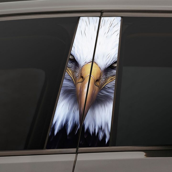 Наклейки на стійки дверей авто - White eagle face